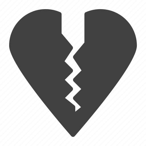 Broken, divorce, heart, parts, two icon - Download on Iconfinder