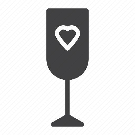 Champagne, day, glass, heart, valentines icon - Download on Iconfinder