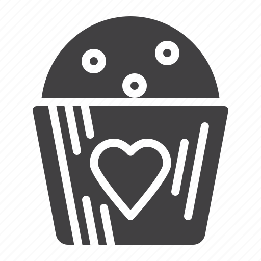 Cake, cupcake, heart icon - Download on Iconfinder