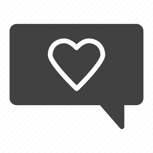 Bubble, chat, heart, message, romantic, speech icon - Download on Iconfinder