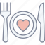date, dinner, love, heart 
