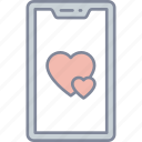 dating, app, mobile, hearts