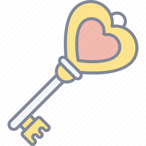 Heart, key, love, security icon - Download on Iconfinder