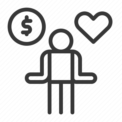 Dating, decision, heart, love, money icon - Download on Iconfinder