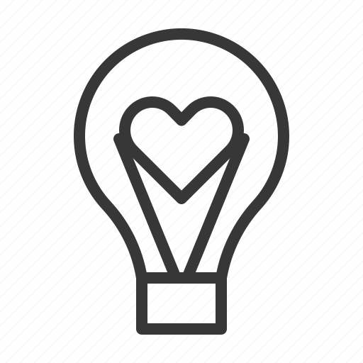 Heart, idea, light bulb, love, valentine icon - Download on Iconfinder