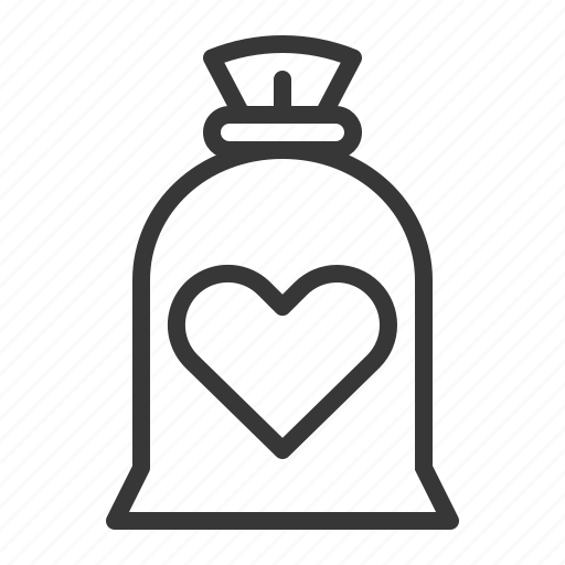 Bag, gift, heart, honeymoon, keepsake, wedding, wedding keepsake icon - Download on Iconfinder
