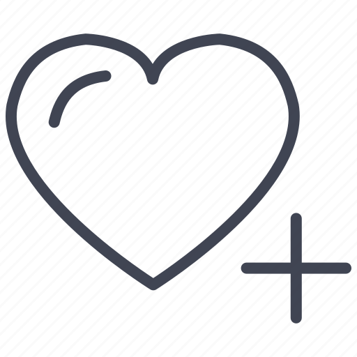 Add, heart, love, plus, romantic, valentine icon - Download on Iconfinder