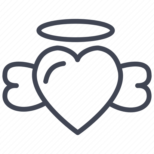 Angel, heart, love, romance, romantic, valentine icon - Download on Iconfinder