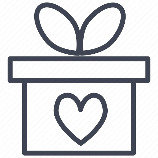 Gift, box, heart, love, present, valentine icon - Download on Iconfinder