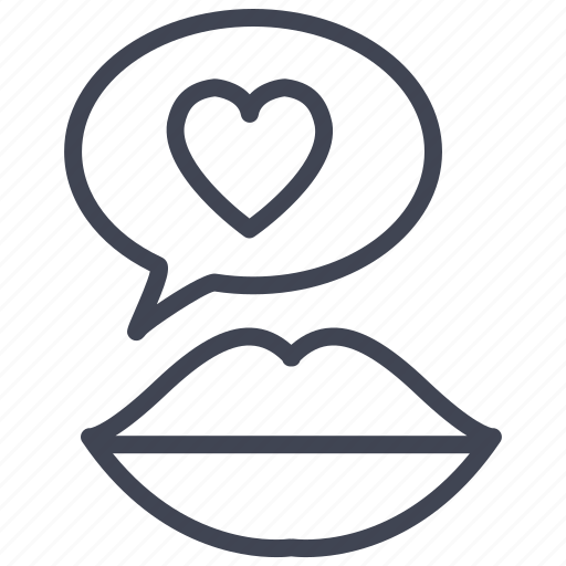 Conversation, lips, love, heart, romantic, valentine icon - Download on Iconfinder