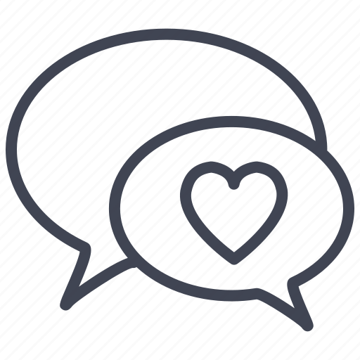Conversation, love, communication, heart, romantic, valentine icon - Download on Iconfinder