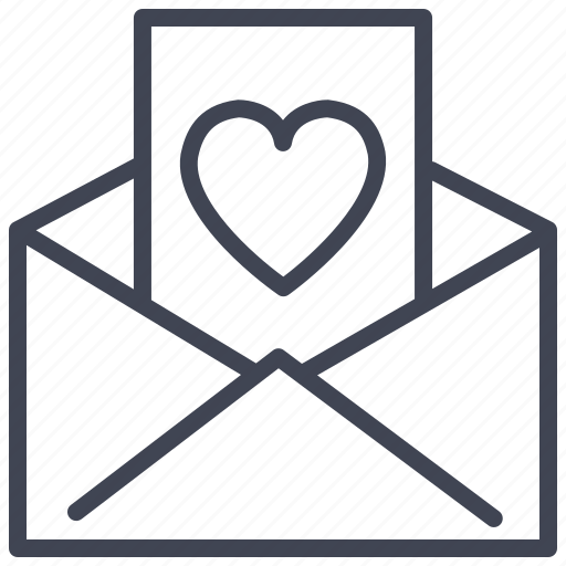 Letter, love, heart, romantic, valentine, valentines icon - Download on Iconfinder