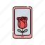 flower, love, smartphone, valentine 
