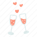date, romantic, wine, drink, dinner