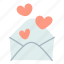 letter, heart, mail, love, message 