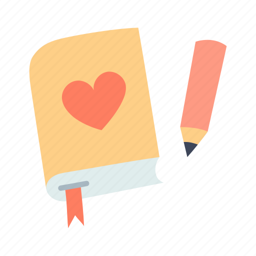 Love, diary, notebook, planner, journal, heart icon - Download on Iconfinder