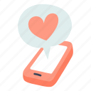 message, love, heart, text, smartphone