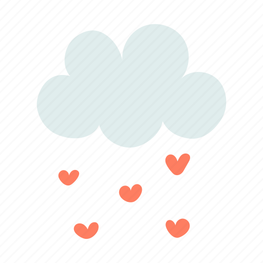 Rain, heart, valentine, falling, hearts icon - Download on Iconfinder