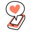 message, love, heart, text, smartphone 