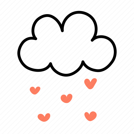 Rain, heart, valentine, falling, hearts icon - Download on Iconfinder