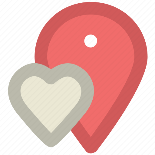Dating, favorite location, heart, map pin, romance, sentiments, valentine day icon - Download on Iconfinder