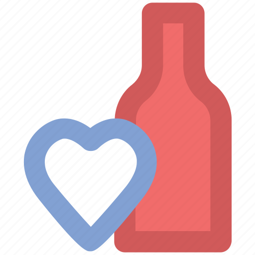 Anniversary, arrangement, beverage, bottle, celebrate, drink, heart sign icon - Download on Iconfinder