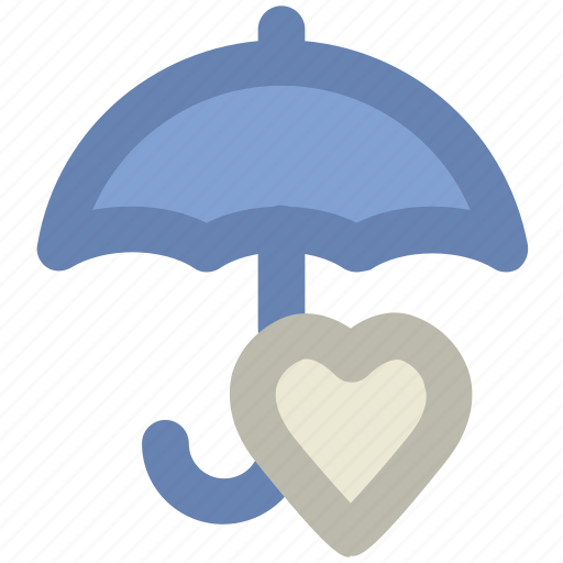 Heart, love inspiration, love theme, parasol, protection symbol, umbrella, valentine icon - Download on Iconfinder