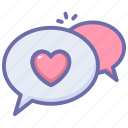 chat, heart, love, love chat, message, valentine