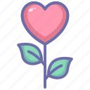 heart, heart flower, heart growing, love, valentine