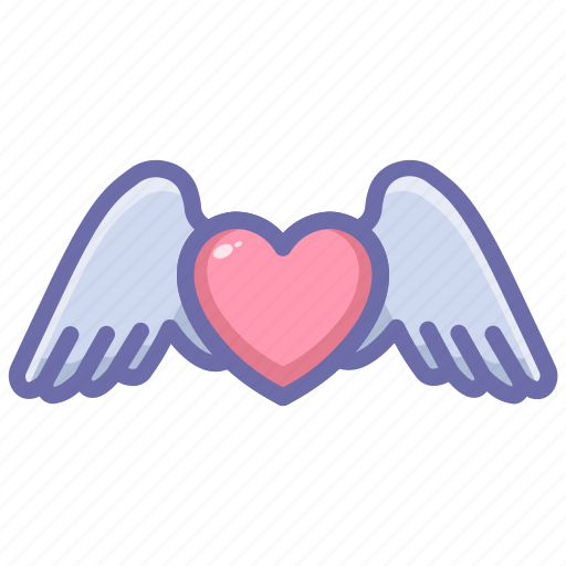 Heart, heart flying, heart wings, love, valentine icon - Download on Iconfinder