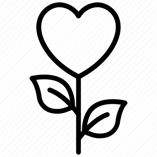 Heart, heart flower, heart growth, love, valentine icon - Download on Iconfinder