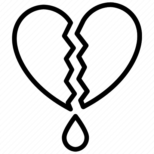 Heart, heart broken, love, sad, valentine icon - Download on Iconfinder