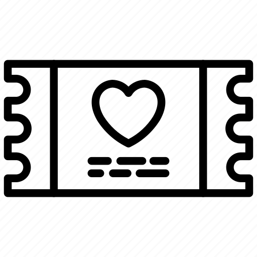 Heart, love, ticket, valentine icon - Download on Iconfinder