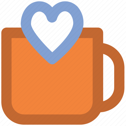 Beverage, coffee mug, drink, friendship, heart symbol, love, valentine day icon - Download on Iconfinder