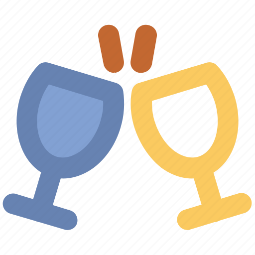 Cheers, love, passion, toasting glasses, togetherness, valentine day icon - Download on Iconfinder