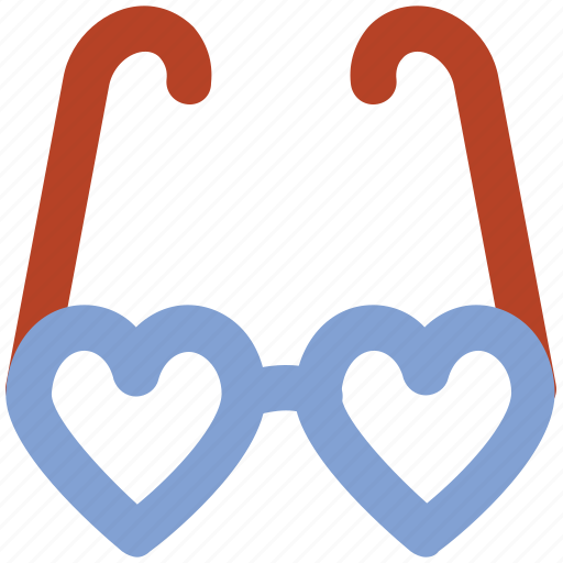 Fashion, heart glasses, love, love theme, passion, style, valentine day icon - Download on Iconfinder