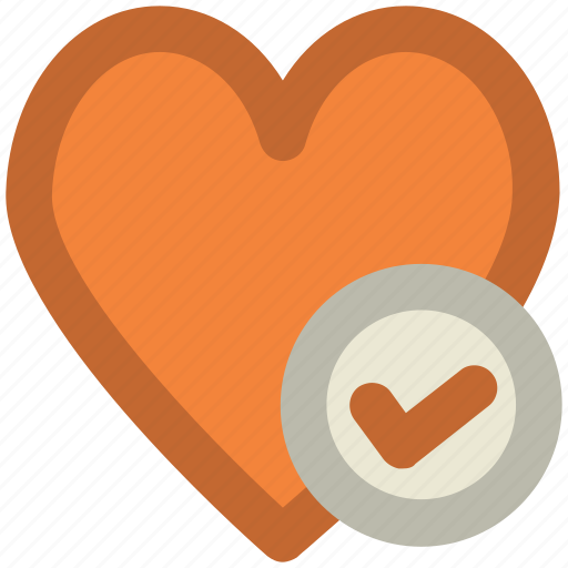 Check mark, infographic element, like, love, love heart, love sign, passion icon - Download on Iconfinder