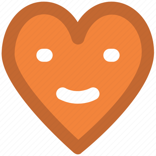 Cartoon, happy heart, heart face, heart smile, heart smiley, laugh, love chat icon - Download on Iconfinder