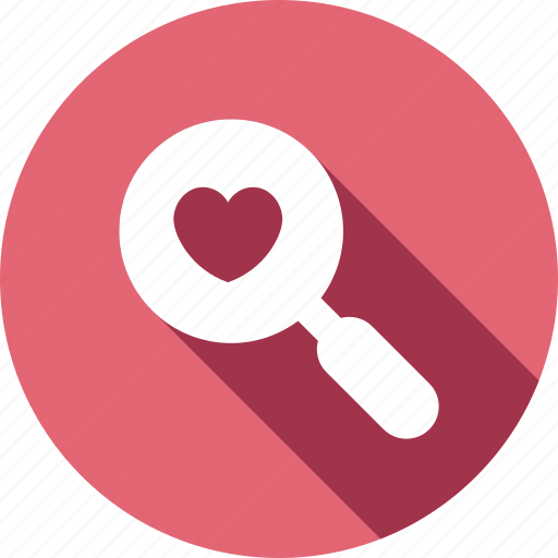 Find, heart, love, loving, magnifier, marriage, search icon - Download on Iconfinder