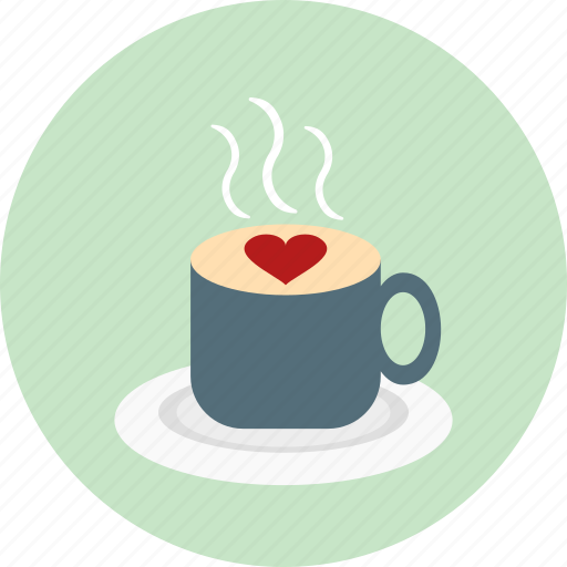 Coffee, cup, drink, heart, love, romance, warm icon - Download on Iconfinder