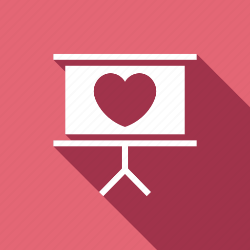 Board, easel, heart, romance, with icon - Download on Iconfinder