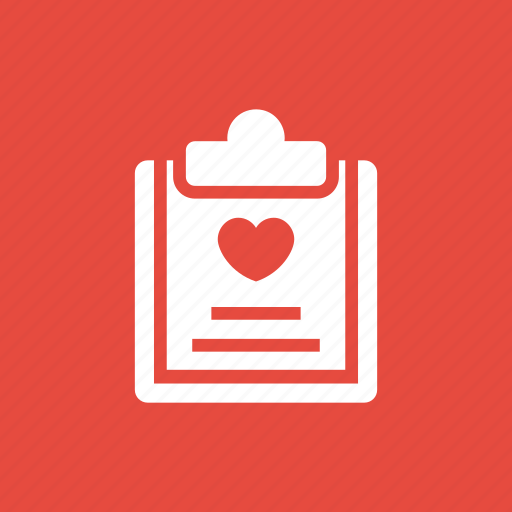 Clipboard, data, document, file, love, paper icon - Download on Iconfinder