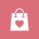 bag, favorite, heart, love, shopping