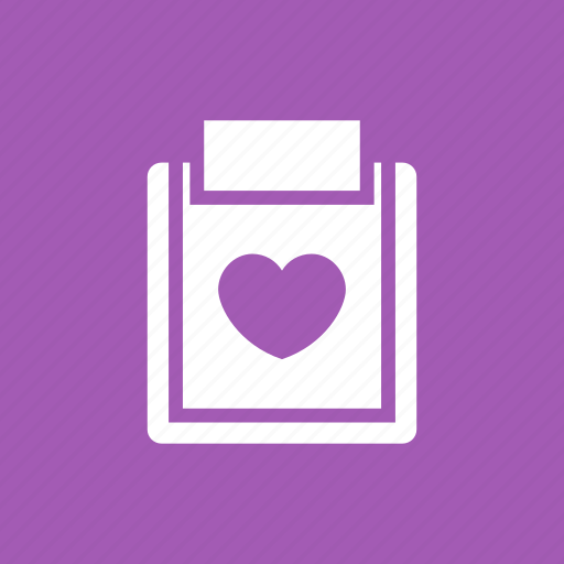 Business, clipboard, data, document, file, love, paper icon - Download on Iconfinder