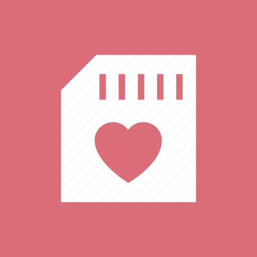 Chip, heart, love, memory icon - Download on Iconfinder