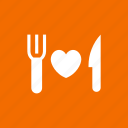 dining, fork, heart, love, plate, sign, wedding