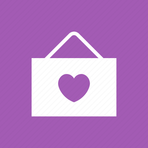 Board, greeting, hanging, heart, love, romance icon - Download on Iconfinder