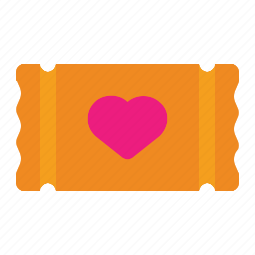 Love, romantic, valentine, ticket, movie, film icon - Download on Iconfinder