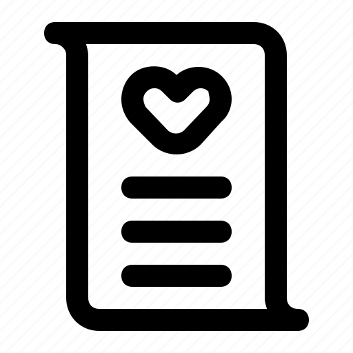 Love, note, file, valentine, romance icon - Download on Iconfinder