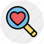 find, heart, love, magnifier, search, searching love, valentines 